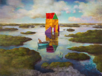 Mara Gómez y Mario Gómez, La porción del todo, óleo sobre tela, 110 x 150 cm., 2023